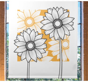 Weelderig bloemenpatroon rolgordijn bloemen en planten - TenStickers
