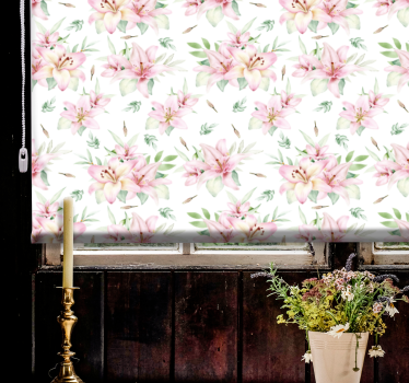 Weelderige bloemenpatronen rolgordijn bloemen en planten - TenStickers