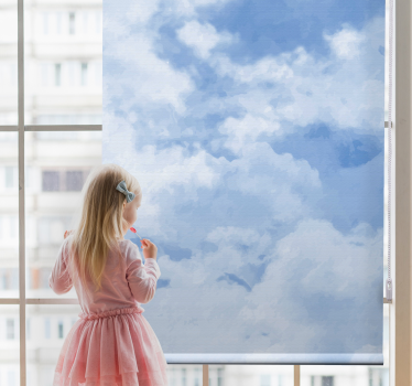 Wolken rolgordijnen Lichtblauwe luchttextuur - TenStickers