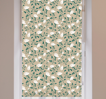 Zachte botanische motieven rolgordijn bloemen en planten - TenStickers