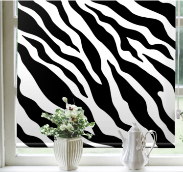 Zebrastrepenmotief rolgordijn meer dieren - TenStickers