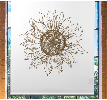 Zonnebloem ontwerp rolgordijn bloemen en planten - TenStickers