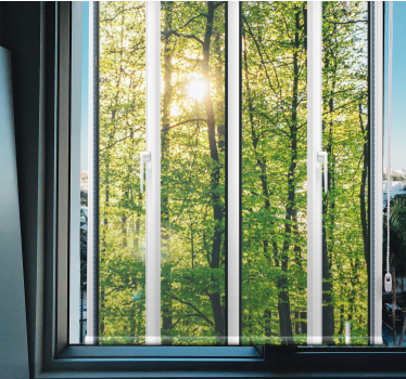 Zonnig groen rolgordijn bomen - TenStickers