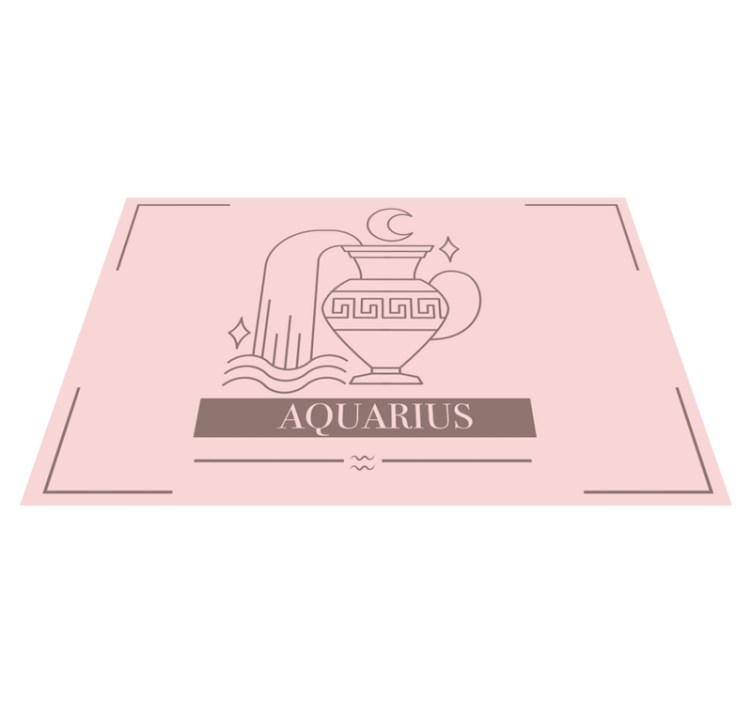 Waterman dierenriem symbool placemat met tekst - TenStickers
