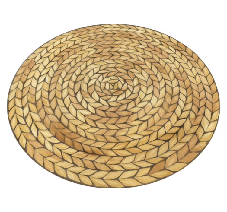 Rond riet Houten placemat - TenStickers