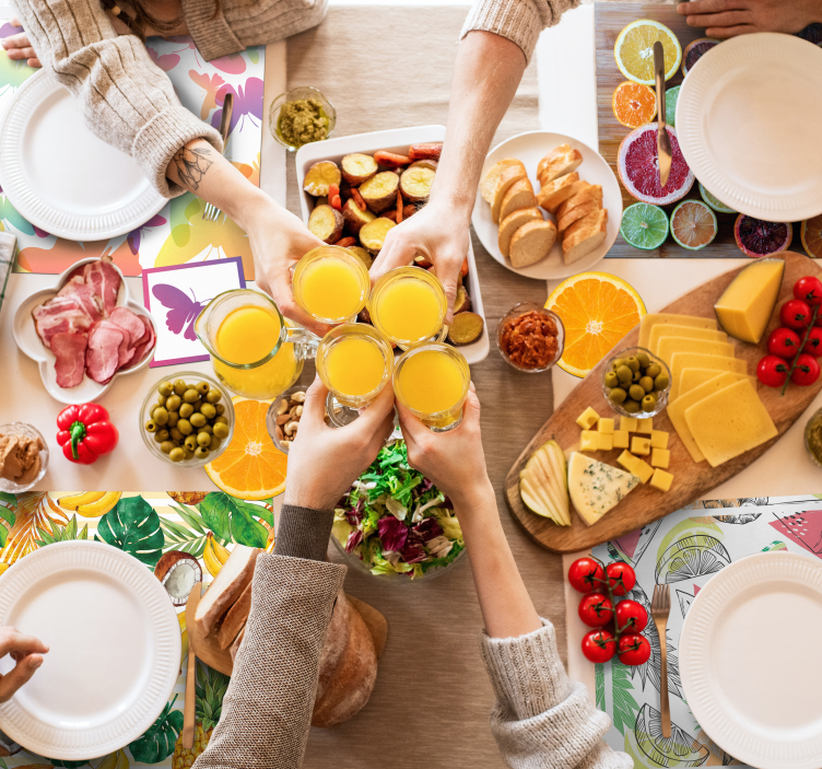 Kinder placemat met levendig vlinder motief - TenStickers