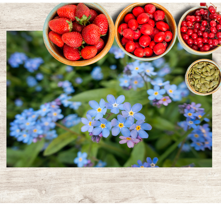 Delicaat bloemstuk originele placemat - TenStickers