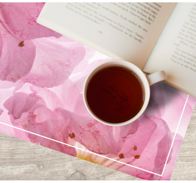 Elegante placemat met zacht bloemmotief - TenStickers