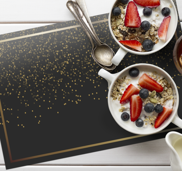 Elegante placemat met zwart glittereffect - TenStickers