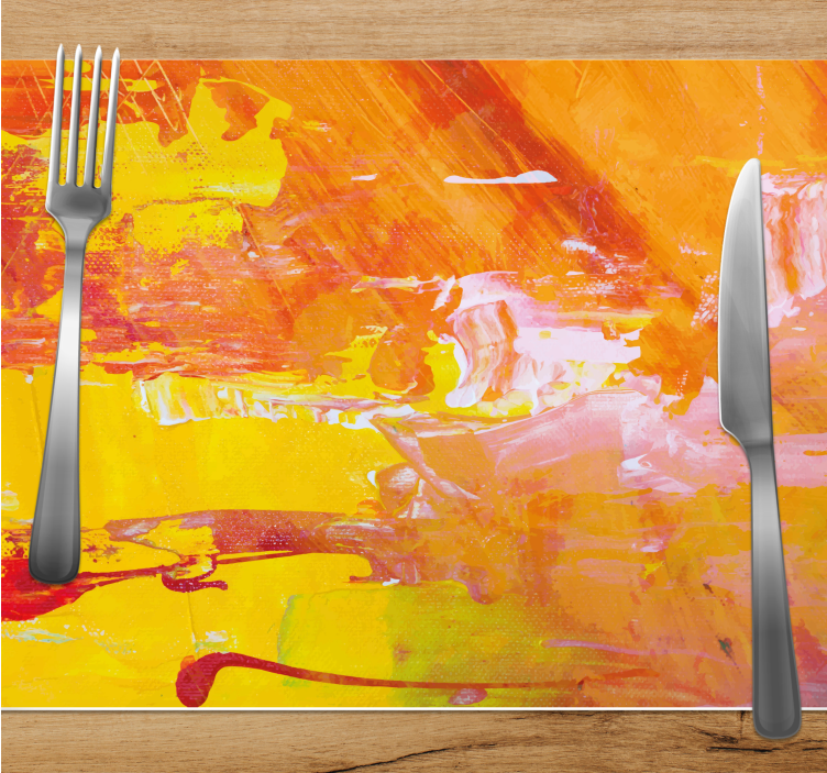 Houten placemat abstract kleurwerveling - TenStickers
