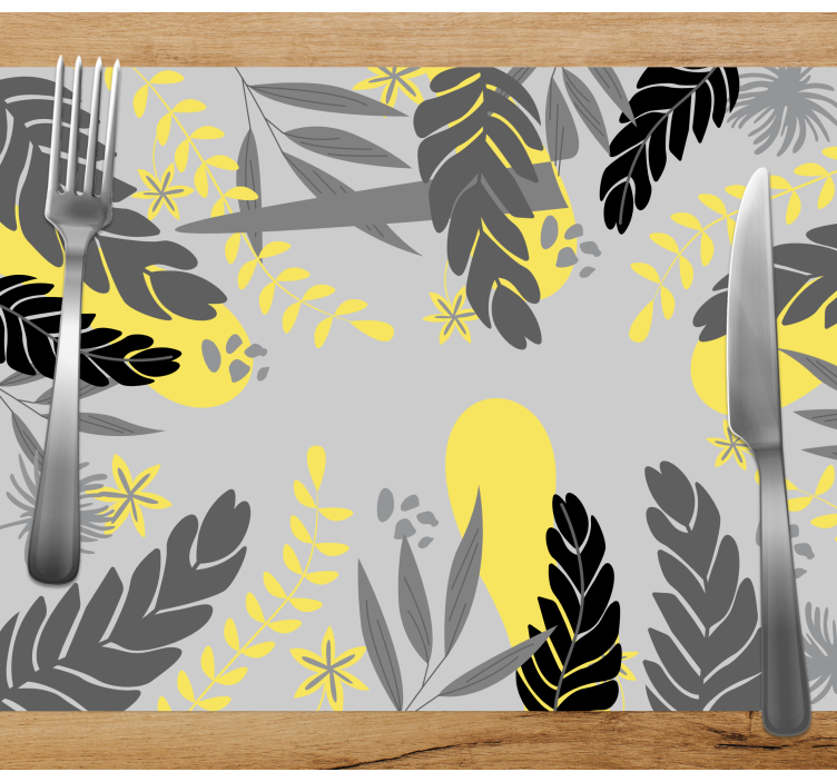 Houten placemat botanisch blad concept - TenStickers