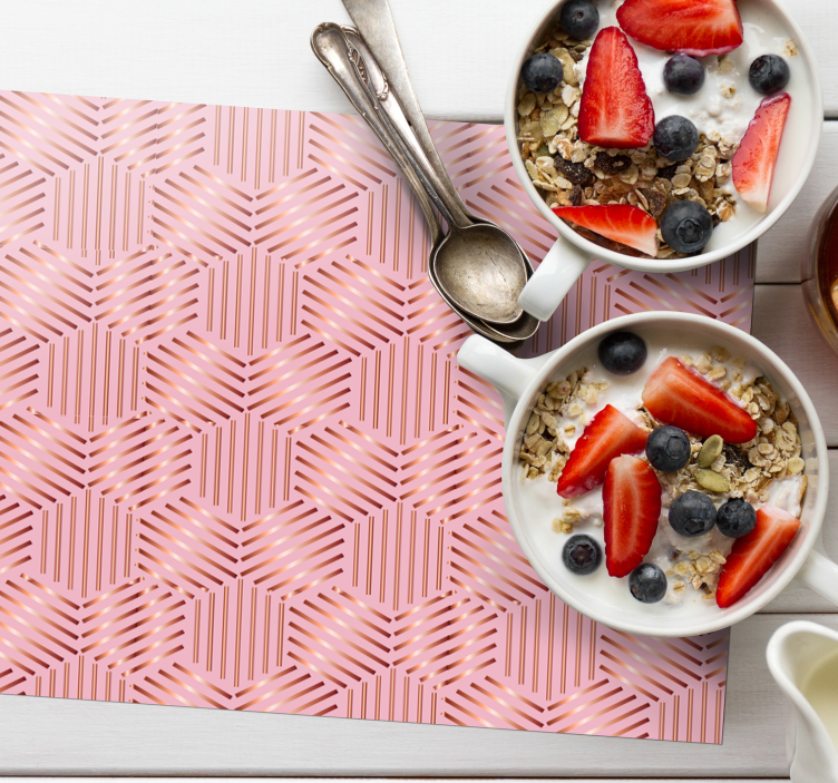 Houten placemat geometrische indeling - TenStickers