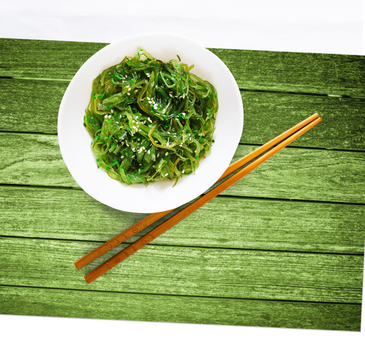 Houten placemat groene houten oppervlakte - TenStickers