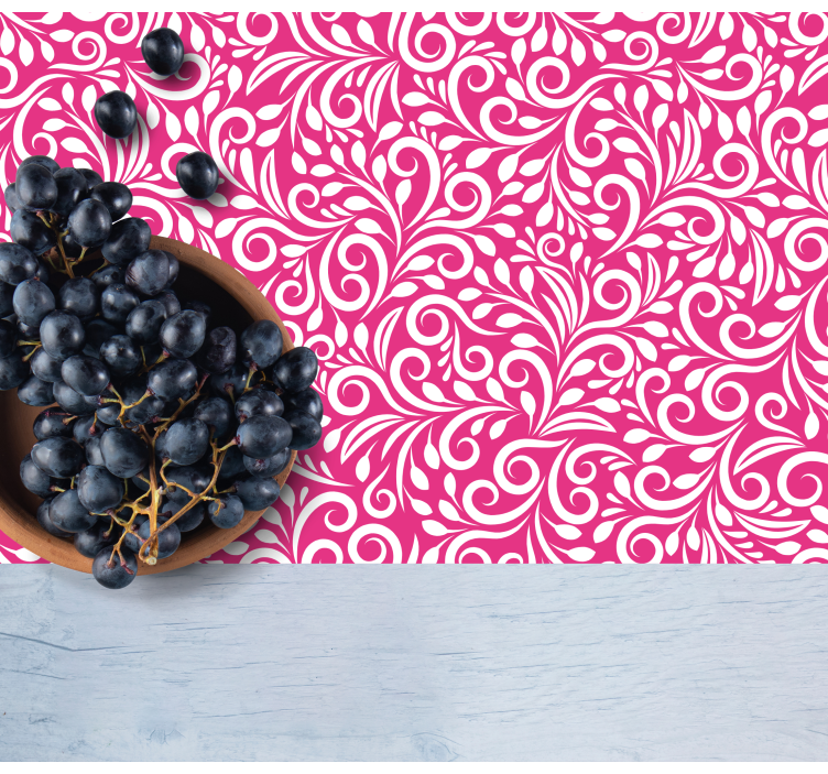 Houten placemat met bloemig zwirlpatroon - TenStickers