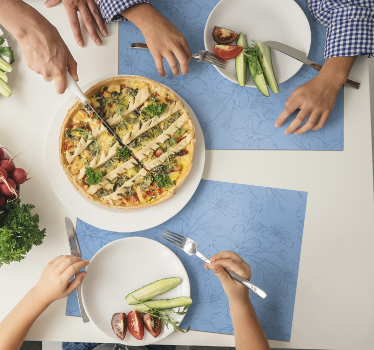 Houten placemat met botanisch geïnspireerd oppervlak - TenStickers