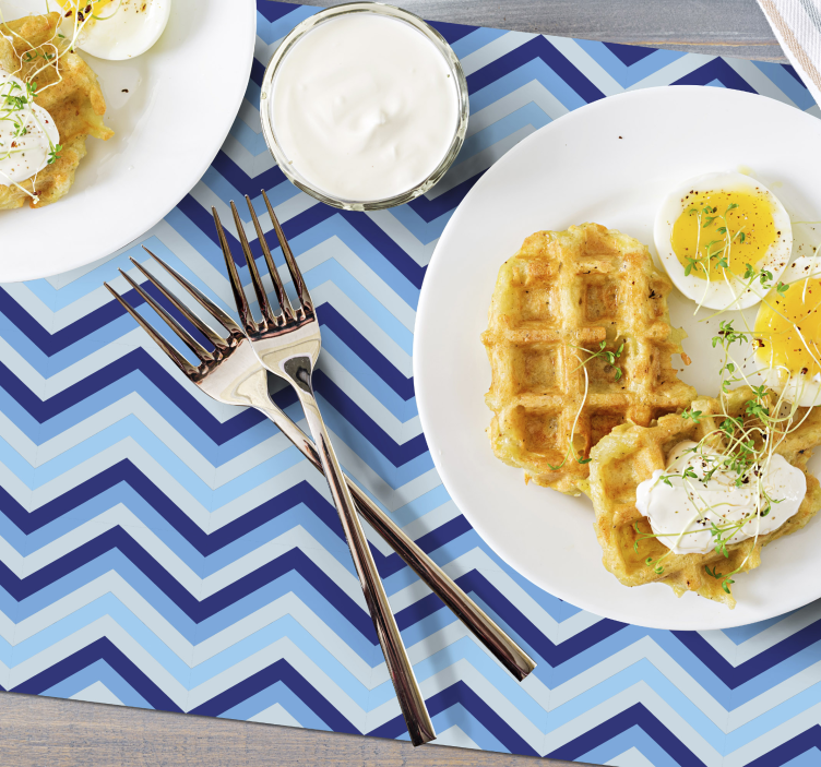 Houten placemat met chevronpatroon oppervlak - TenStickers