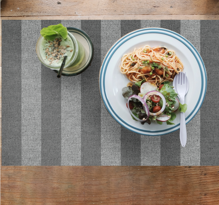 Houten placemat met gestreepte tafeloppervlak - TenStickers