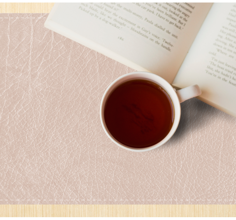 Houten placemat met gestructureerd neutraal oppervlak - TenStickers