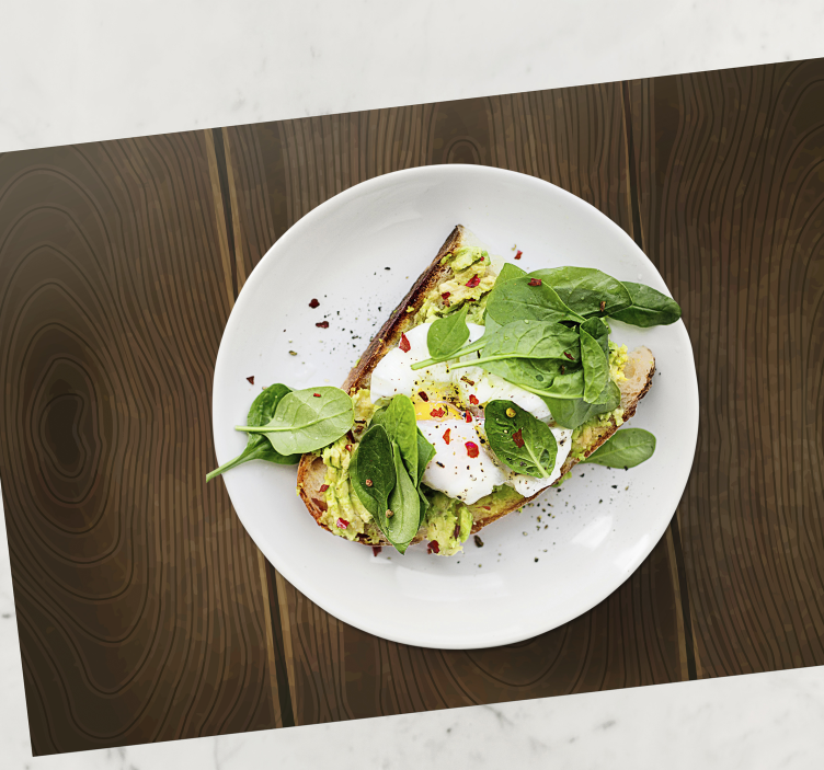 Houten placemat met natuurlijk houtpatroon - TenStickers