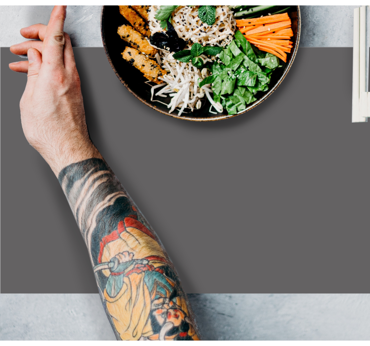 Houten placemat met voerbakindeling - TenStickers