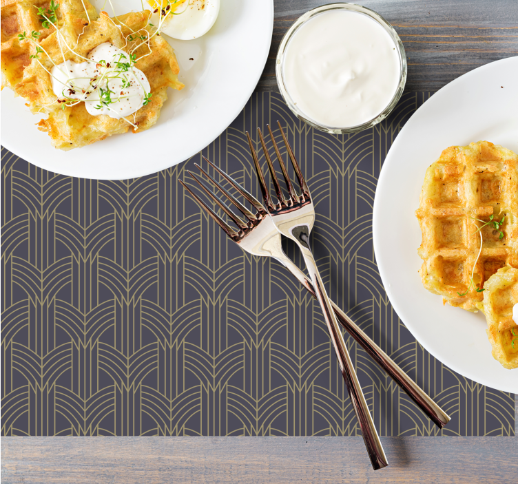 Houten placemat stijlvol geometrisch element - TenStickers