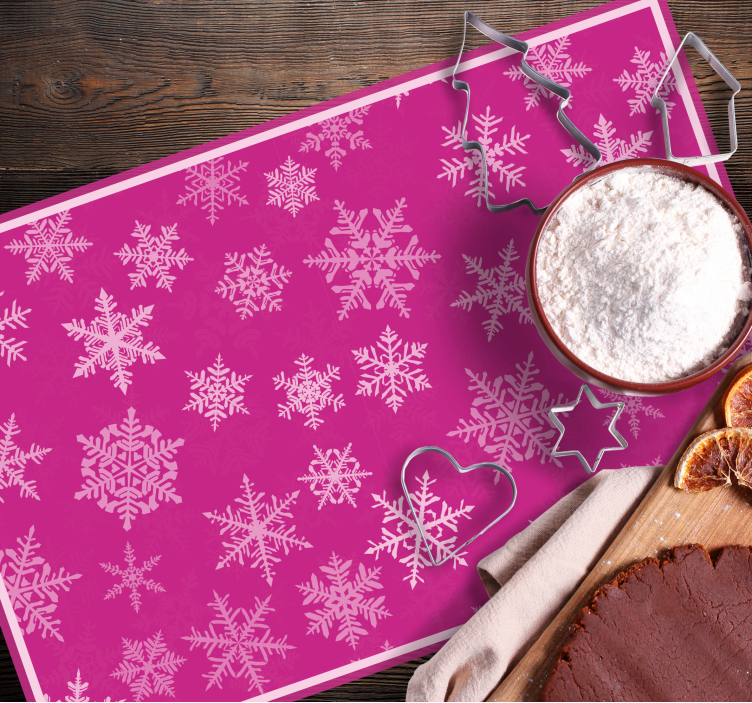 Kerstmis placemat met sneeuwvlok textuur afwerking - TenStickers