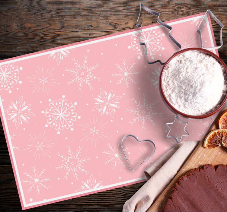 Kerstmis placemat met sneeuwvlok textuur oppervlak - TenStickers