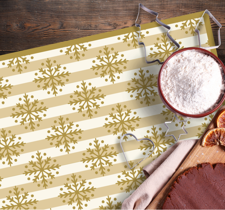 Kerstmis placemat met sneeuwvlokpatroon overlay - TenStickers