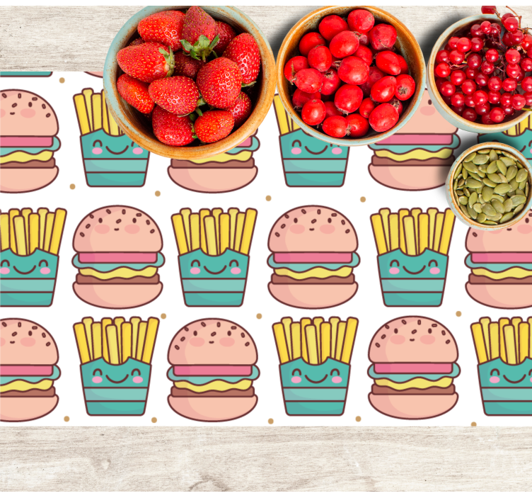 Kinder placemat blij burgermotief - TenStickers