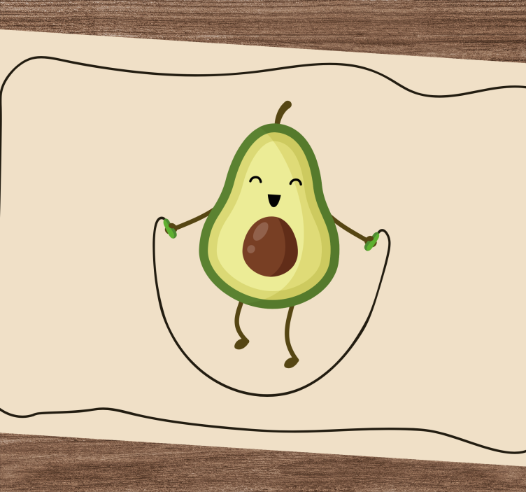 Kinder placemat blije avocado trui - TenStickers