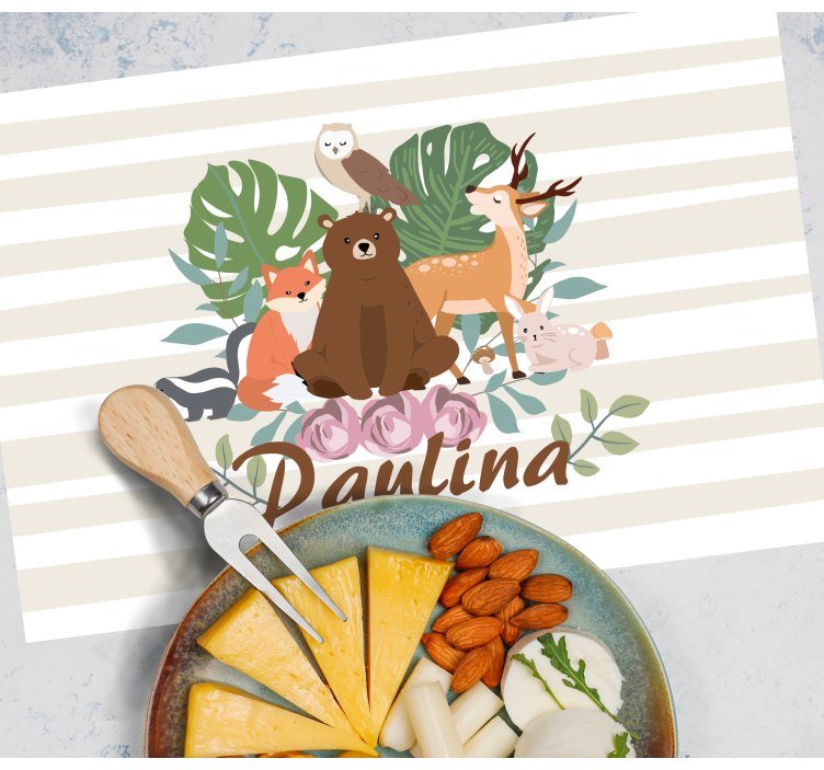 Kinder placemat dromerige dierenverzameling - TenStickers