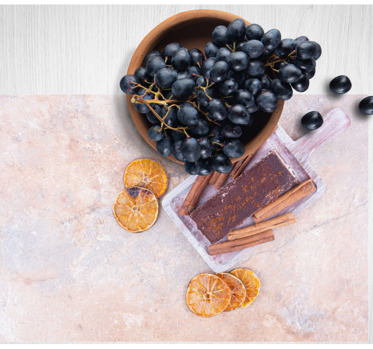 Kinder placemat druiven en specerijen - TenStickers