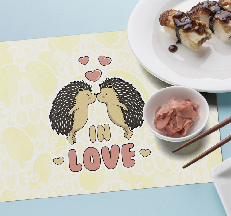 Kinder placemat egel liefhebbers design - TenStickers