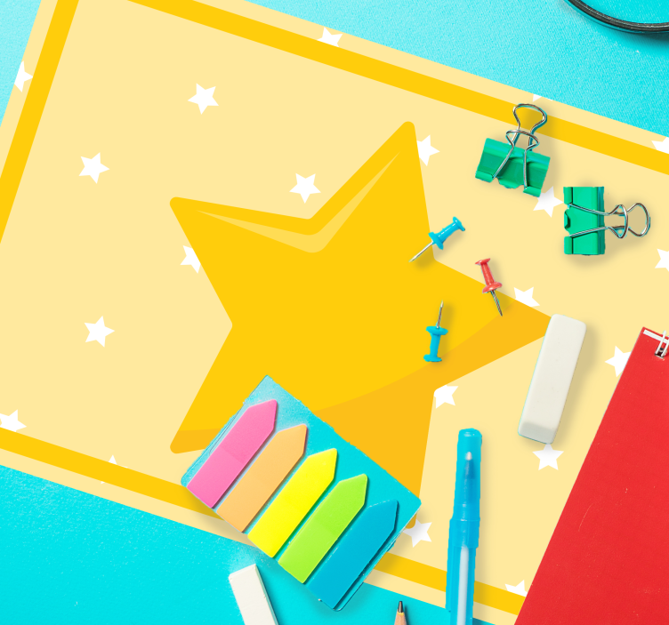 Kinder placemat kleurrijke stervorm - TenStickers