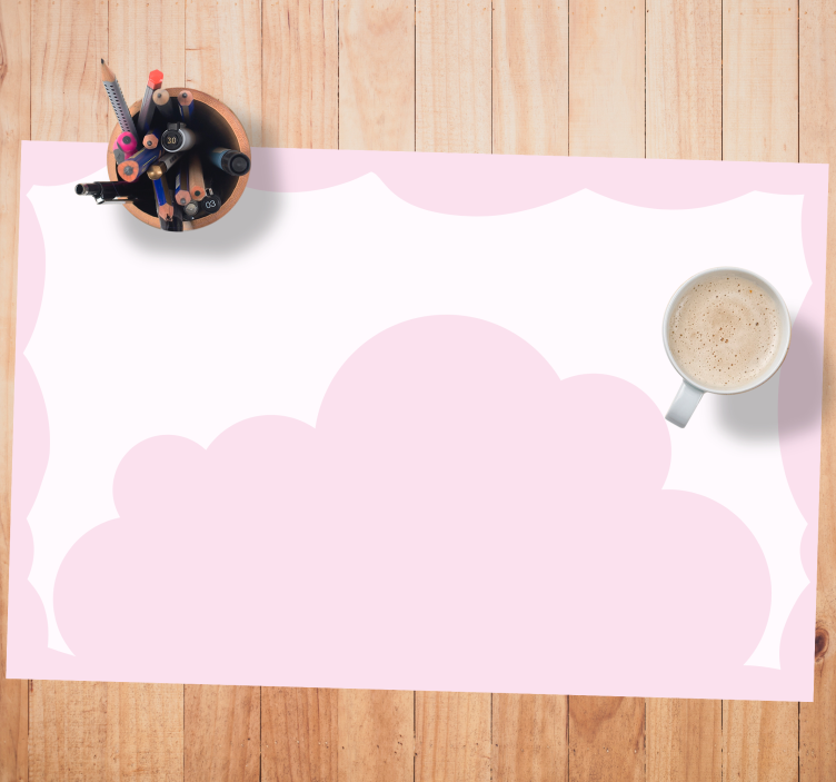 Kinder placemat met wolken thema achtergrond - TenStickers