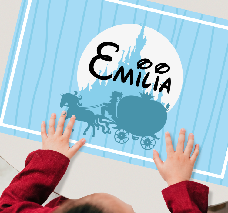 Kinder placemat paardenkoets - TenStickers