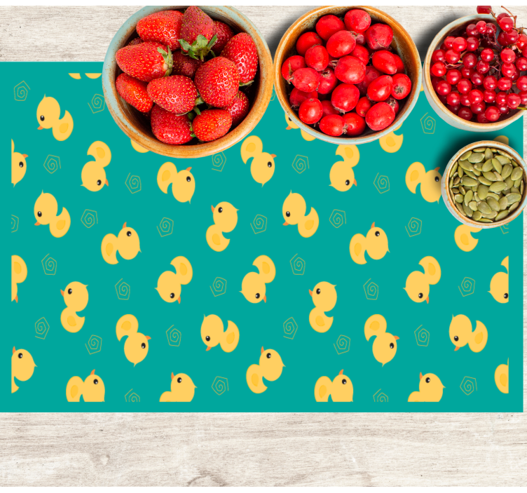 Kinder placemat schattig eendjespatroon - TenStickers