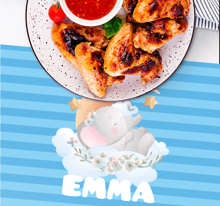 Kinder placemat schattig olifanten ontwerp - TenStickers