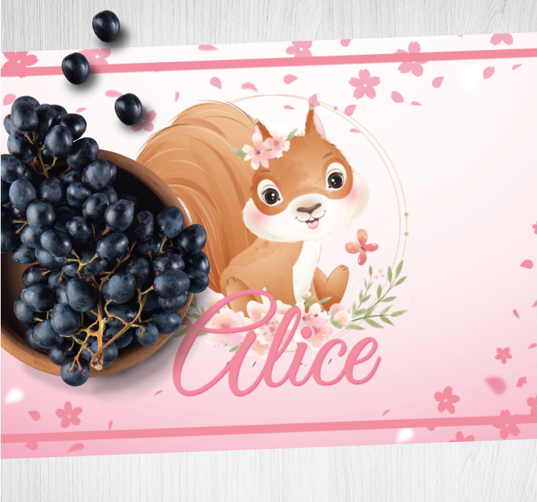 Kinder placemat schattige eekhoorn illustratie - TenStickers