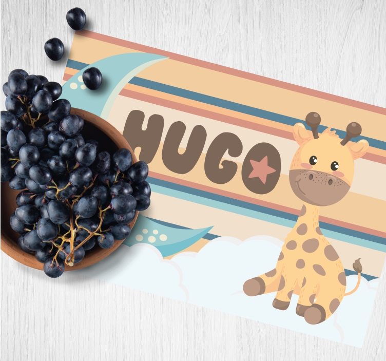Kinder placemat schattige giraffe figuur - TenStickers