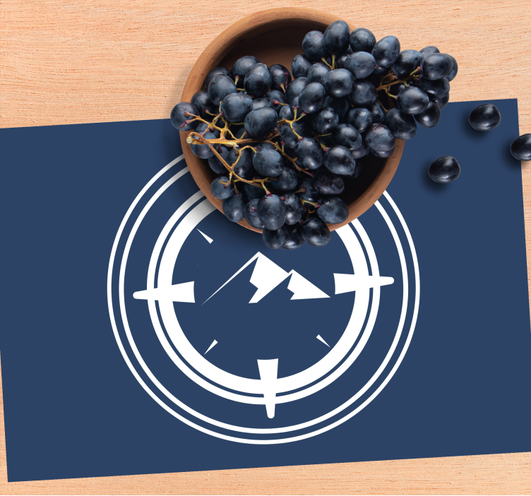 Moderne placemat bergkompas grafiek - TenStickers