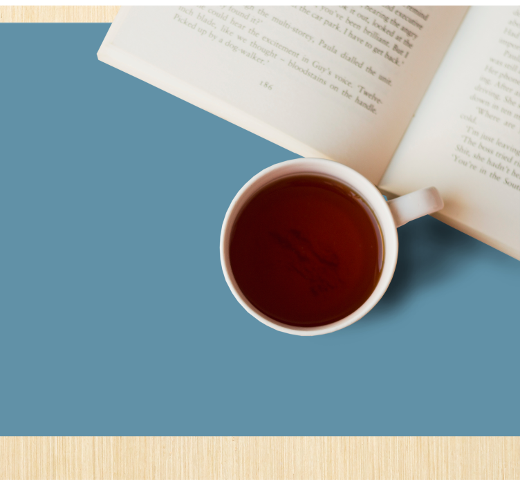 Moderne placemat coffee mug overbook - TenStickers