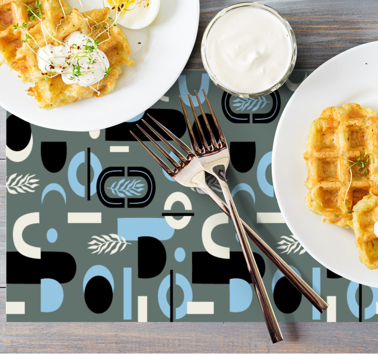 Moderne placemat geometrisch patroon compositie - TenStickers