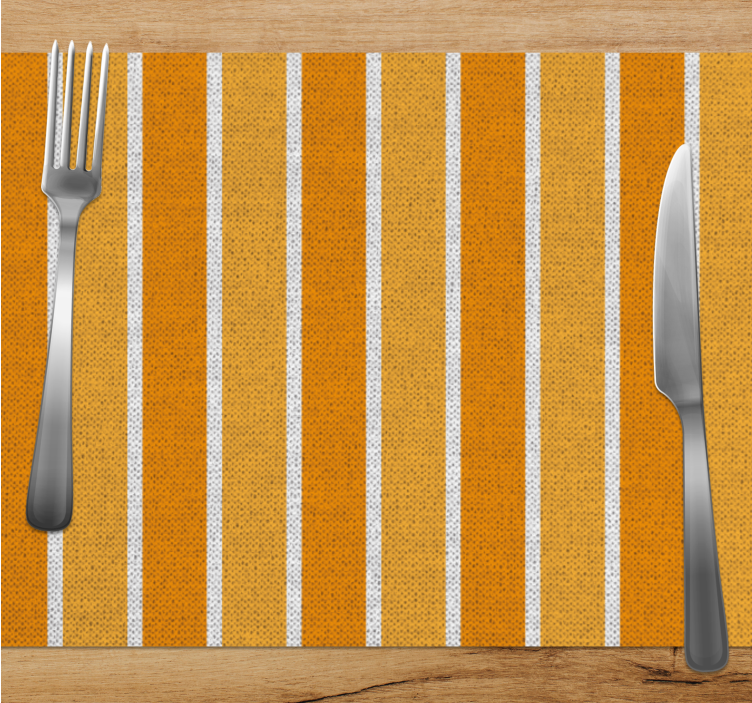 Moderne placemat gestreepte oranje oppervlak - TenStickers