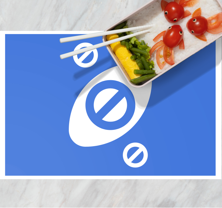 Moderne placemat minimalistisch blauw accent - TenStickers