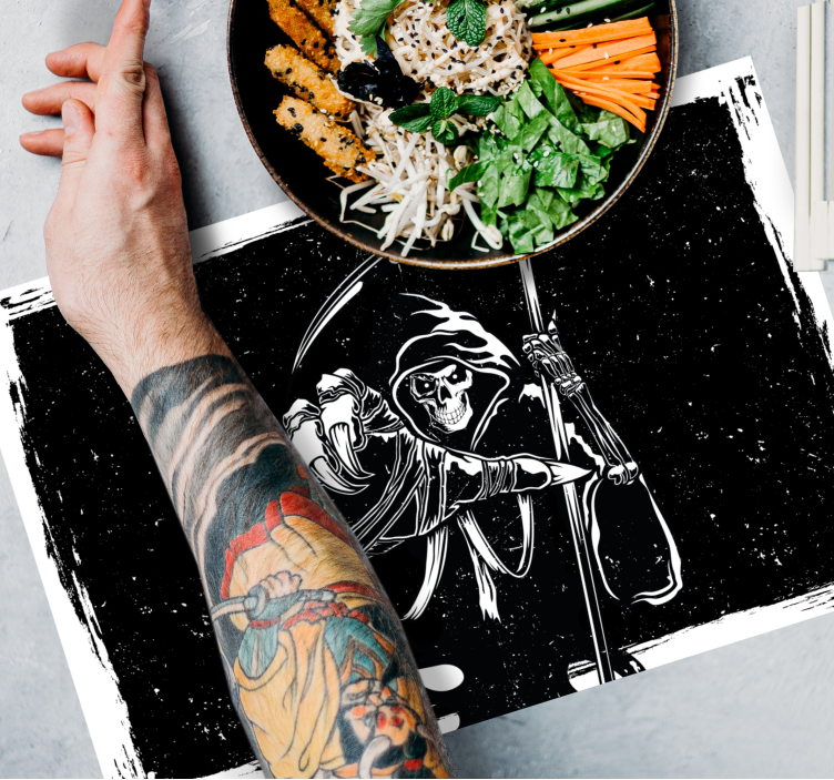 Moderne placemats Kwaad silhouet originele zelfklevende sticker - TenStickers