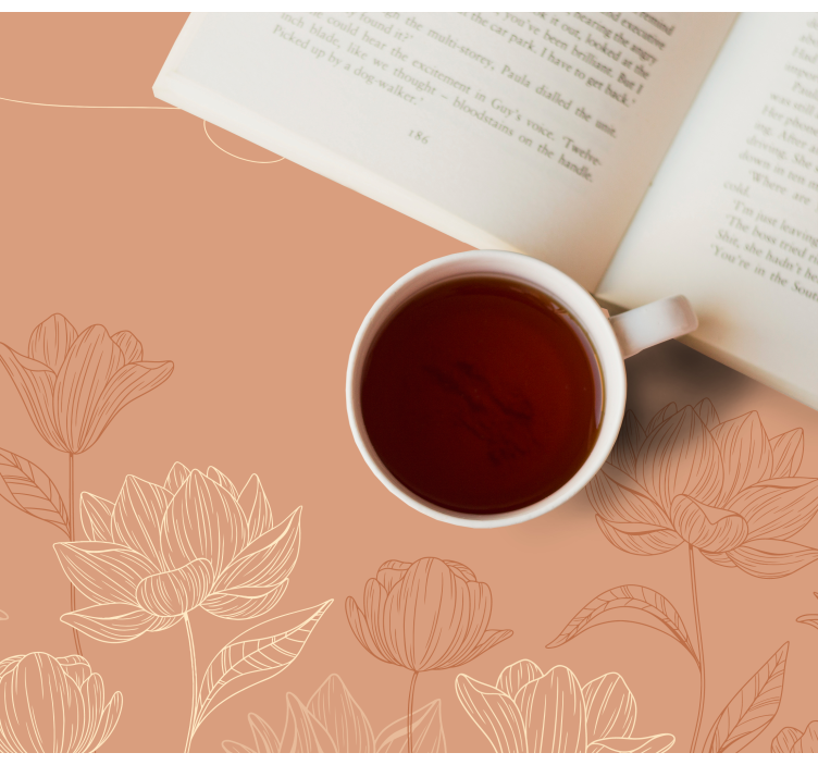 Originele placemat bloemig theearrangement - TenStickers