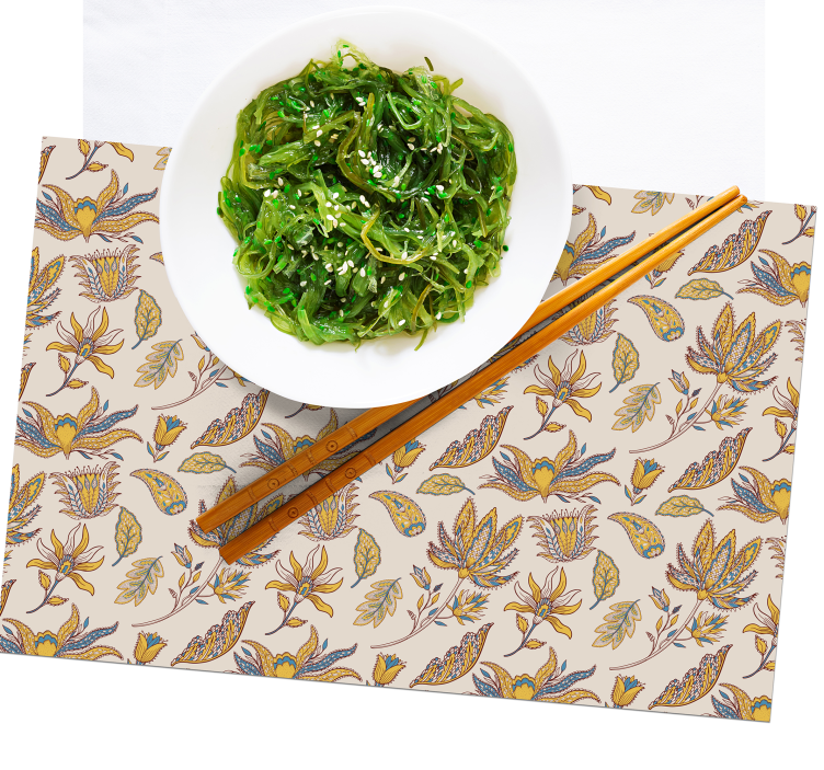 Originele placemat botanisch bladpatroon - TenStickers