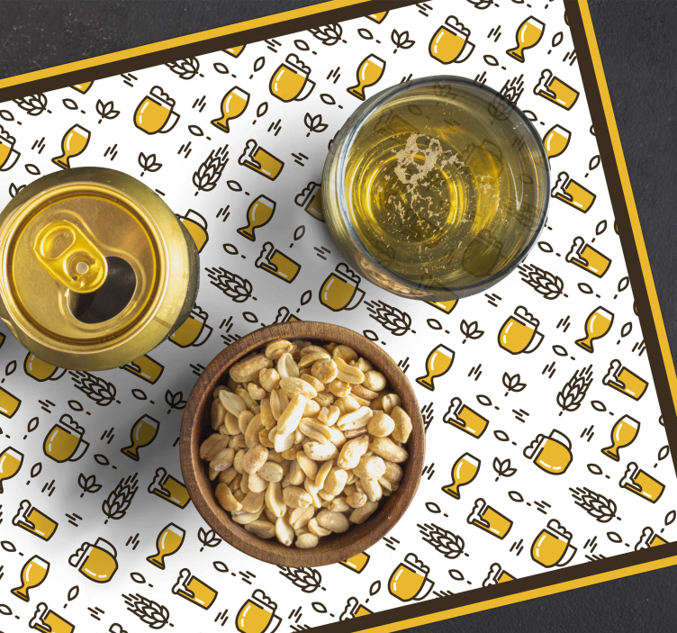 Originele placemat craft beer iconen - TenStickers