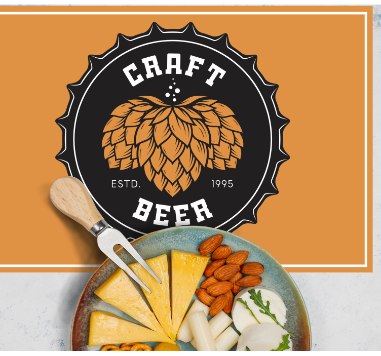 Originele placemat craft beer logo - TenStickers